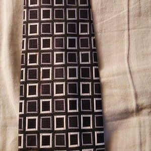 Pre-Owned Silver and Black Tie